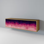 AURORA BOREALIS 3-Door TV Stand in Oak Effect