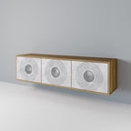 SOLID CIRCLES 3-Door TV Stand in Oak Effect