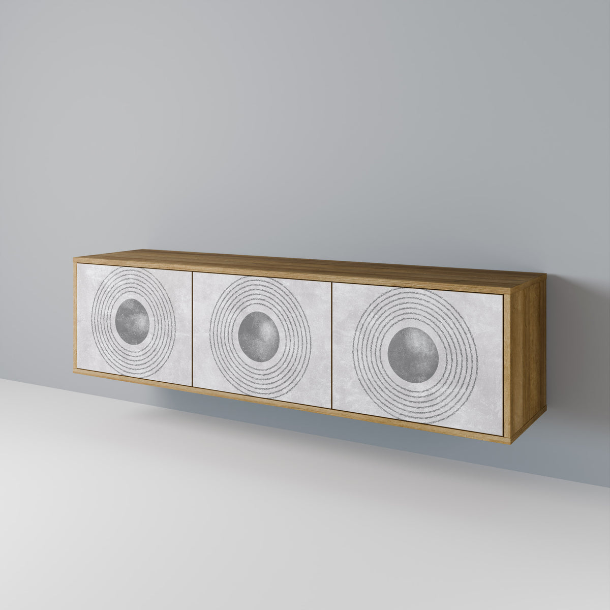 SOLID CIRCLES Mueble de TV de 3 Puertas