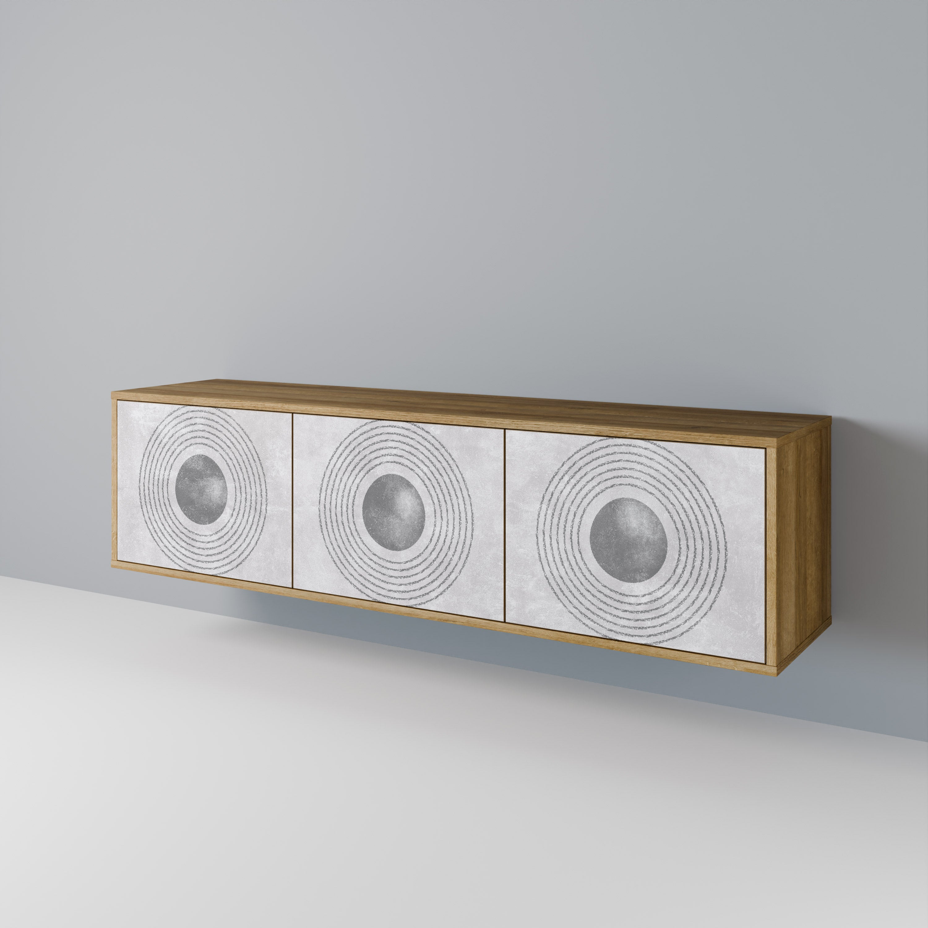 SOLID CIRCLES Mueble de TV de 3 Puertas