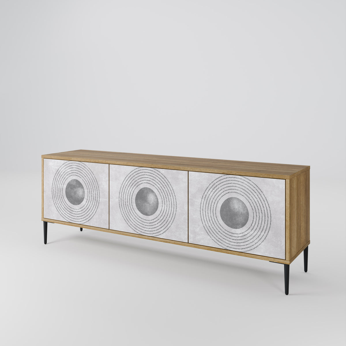 SOLID CIRCLES Mueble de TV de 3 Puertas