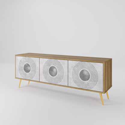 SOLID CIRCLES Mueble de TV de 3 Puertas