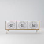 SOLID CIRCLES 3-Door TV Stand in Oak Effect