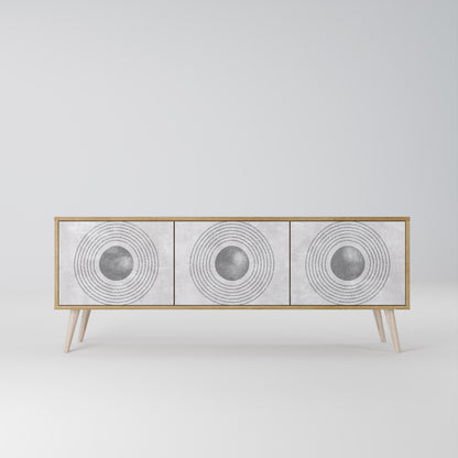 SOLID CIRCLES Mueble de TV de 3 Puertas