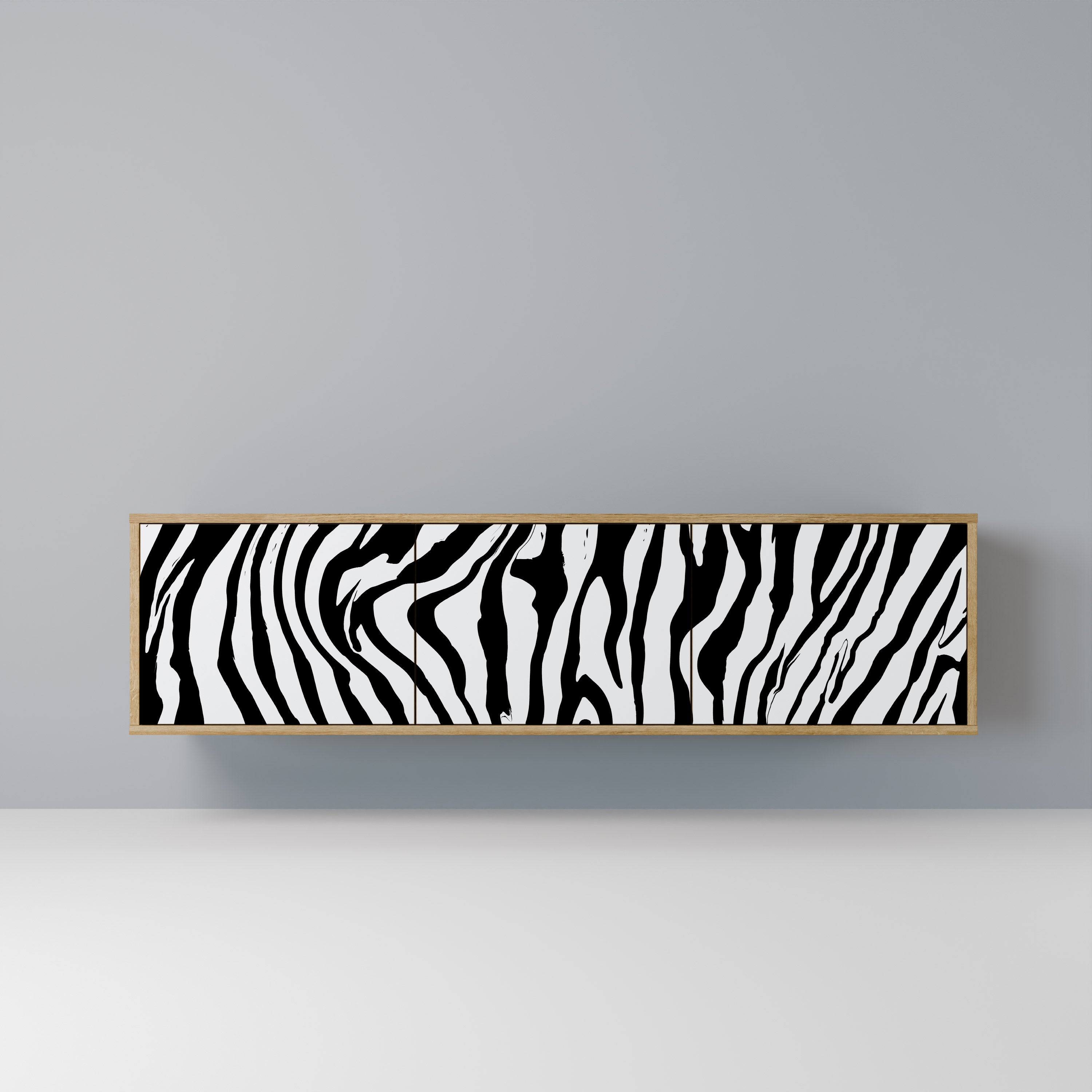 SPLENDID ZEBRA 3-Door TV Stand in Oak Effect