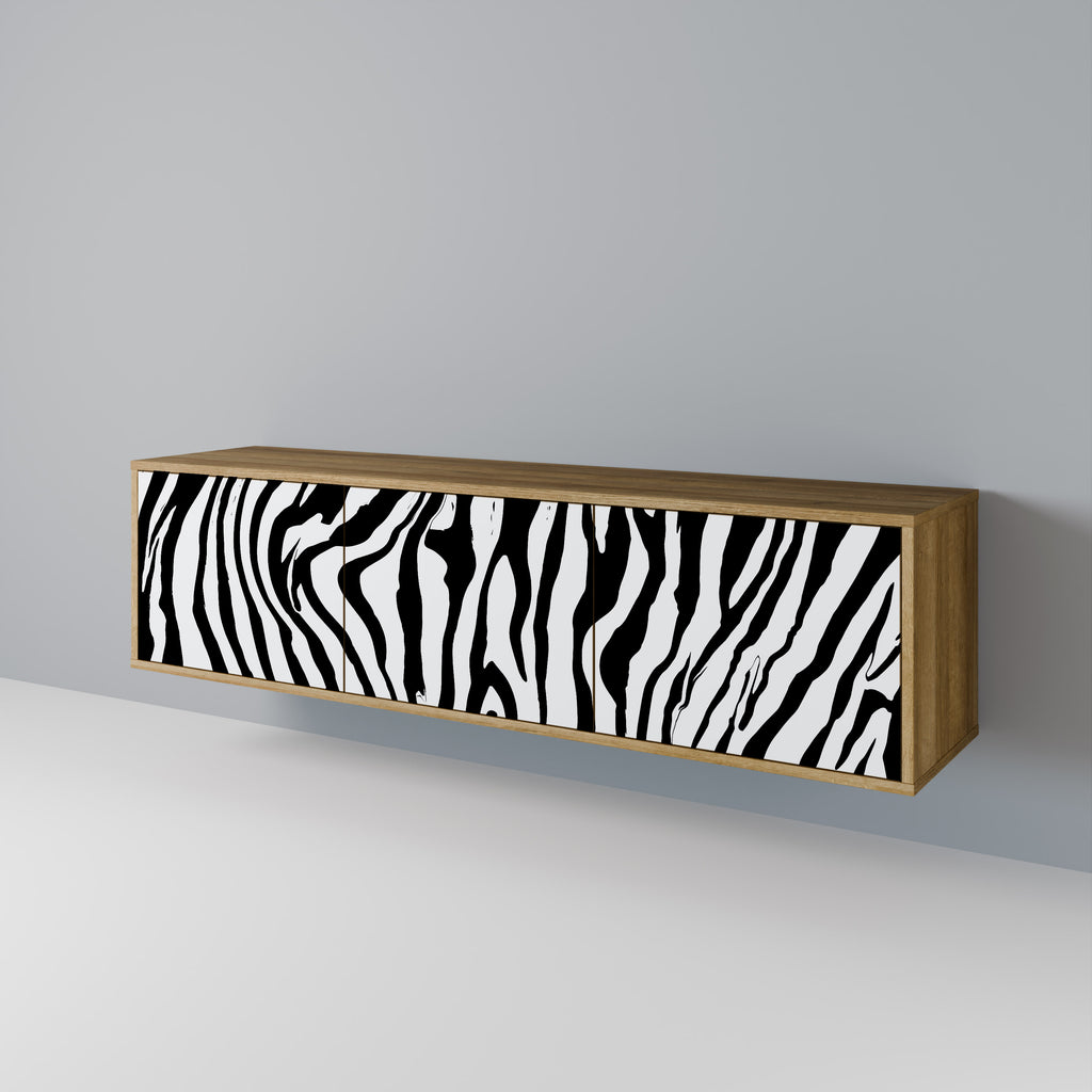 SPLENDID ZEBRA 3-Door TV Stand in Oak Effect