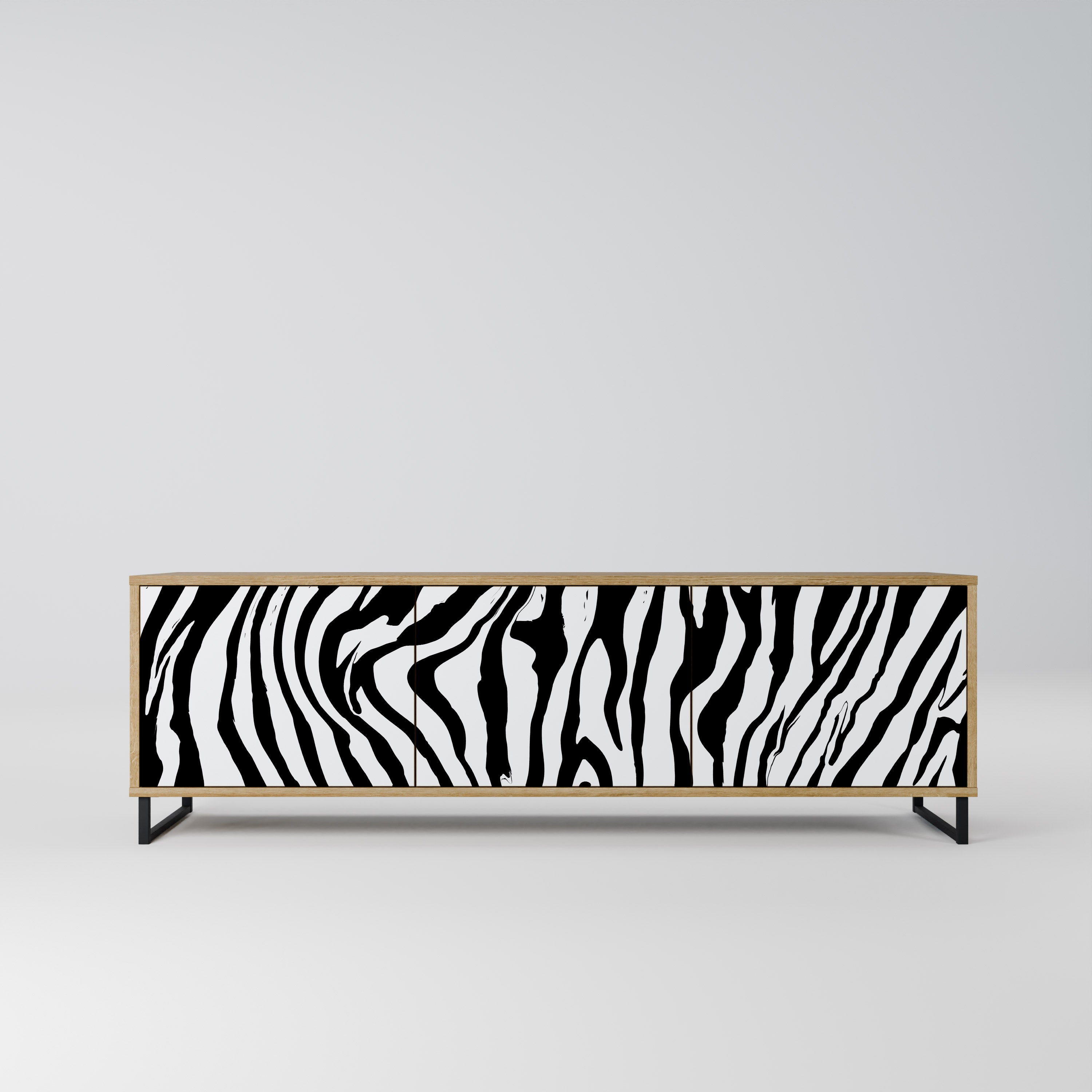 SPLENDID ZEBRA 3-Door TV Stand in Oak Effect