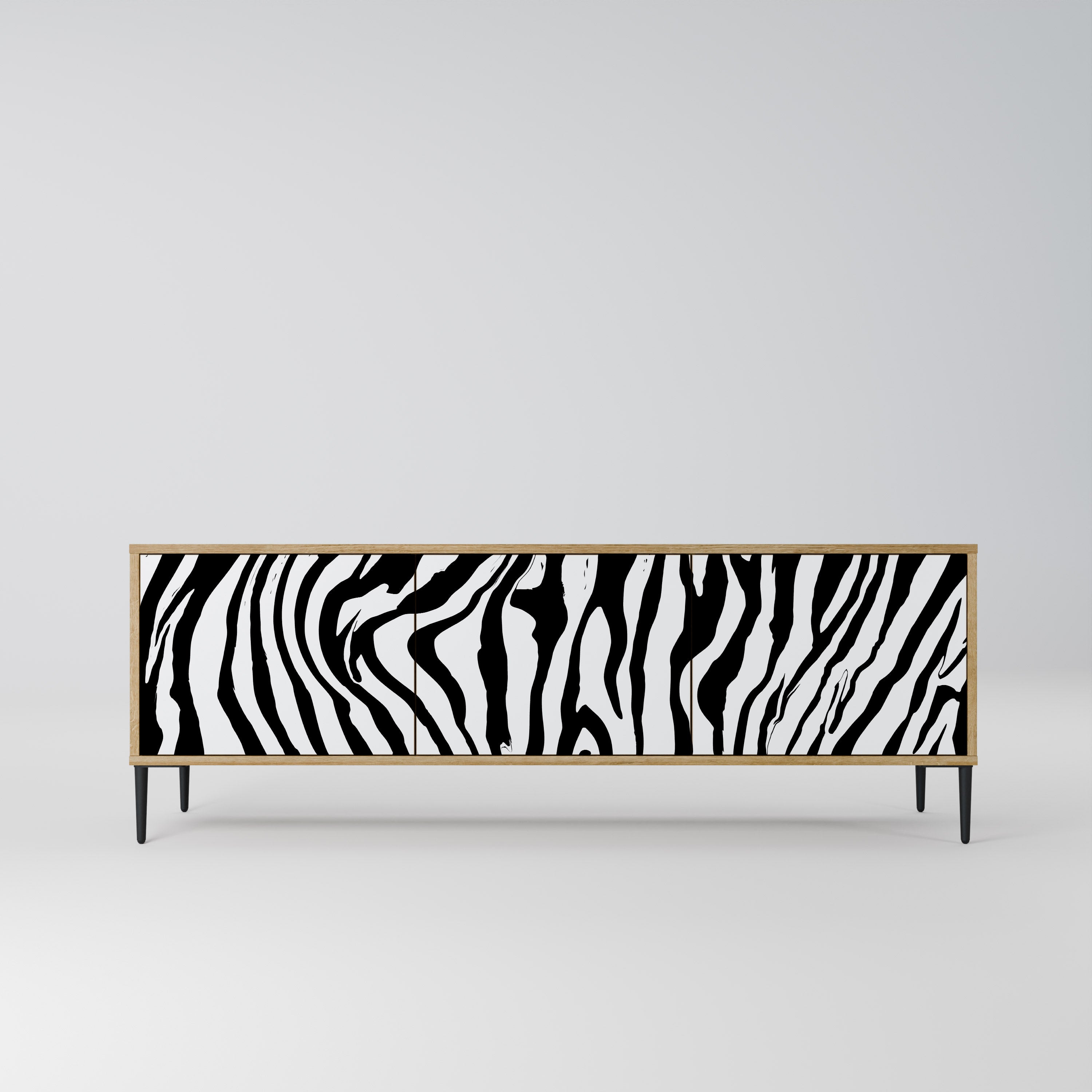 SPLENDID ZEBRA 3-Door TV Stand in Oak Effect