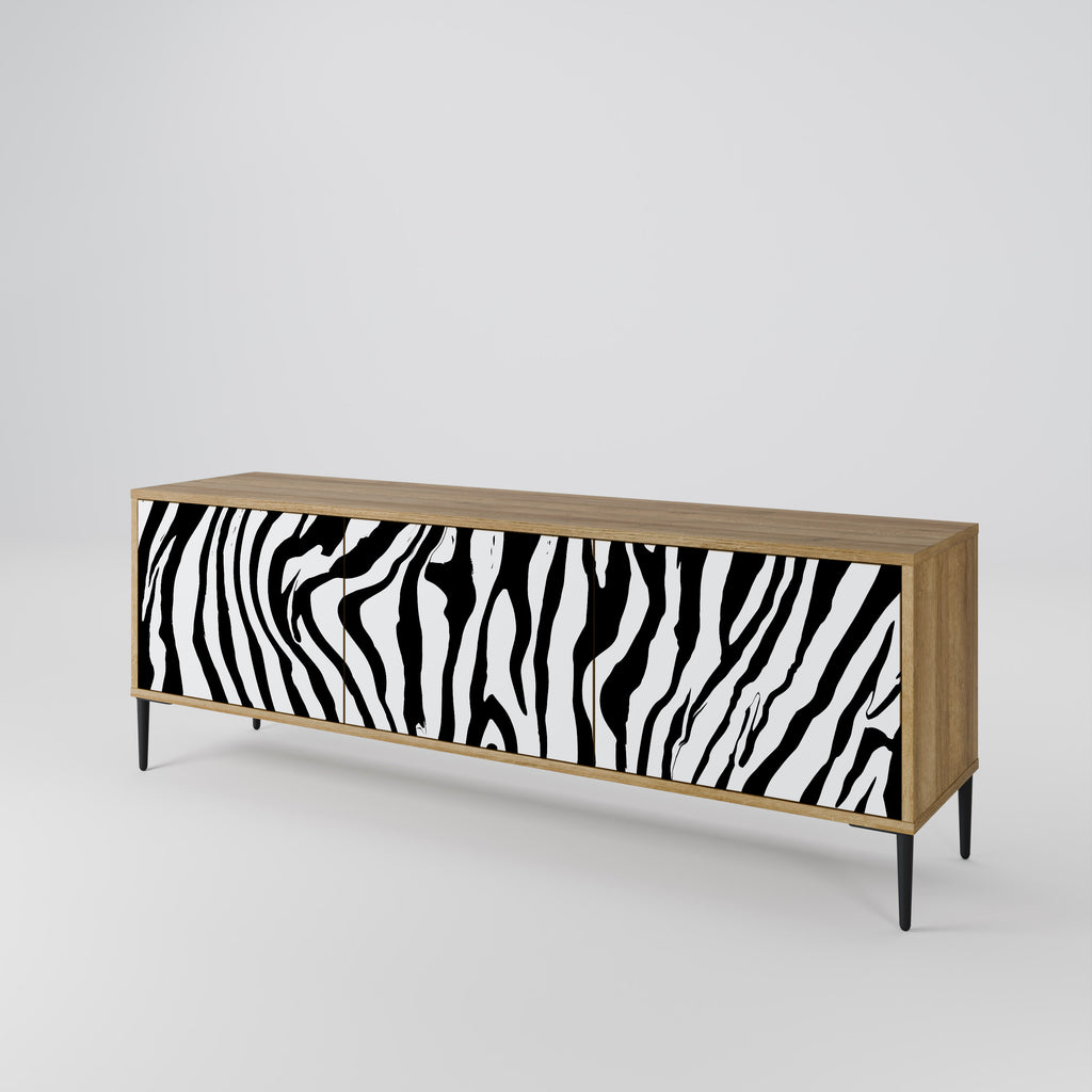 SPLENDID ZEBRA 3-Door TV Stand in Oak Effect