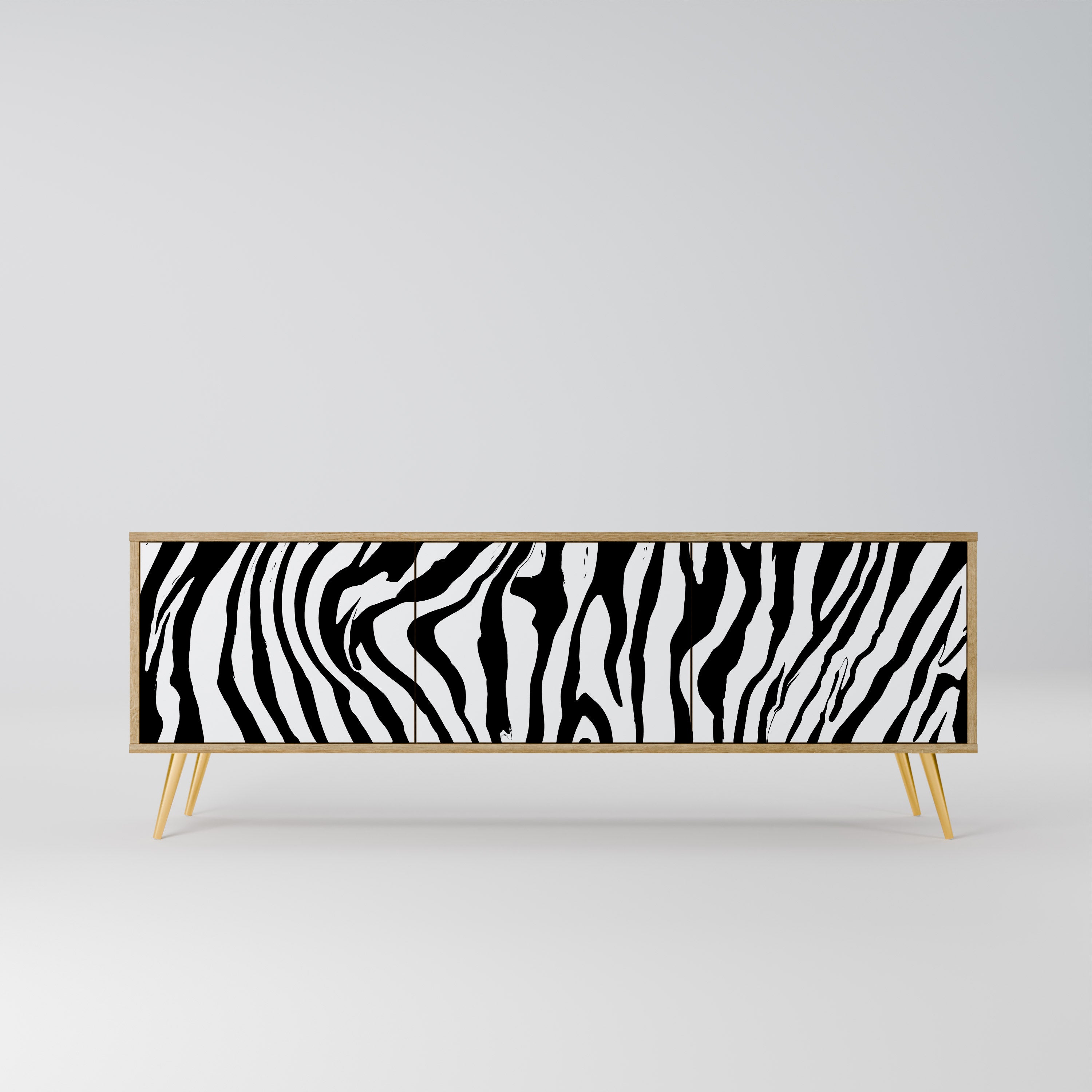 SPLENDID ZEBRA 3-Door TV Stand in Oak Effect