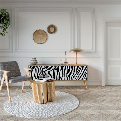SPLENDID ZEBRA Mueble de TV de 3 Puertas
