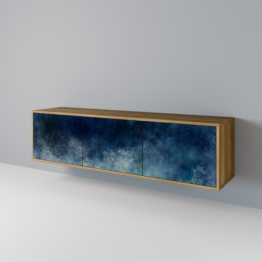 CELESTIAL FALL 3-Door TV Stand in Oak Effect