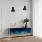 CELESTIAL FALL 3-Door TV Stand in Oak Effect