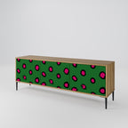 FUNKY SPOTS 3-Door TV Stand in Oak Effect