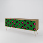 FUNKY SPOTS 3-Door TV Stand in Oak Effect