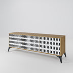 NIGHTY MELODIES 3-Door TV Stand in Oak Effect