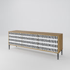 NIGHTY MELODIES 3-Door TV Stand in Oak Effect