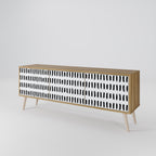 NIGHTY MELODIES 3-Door TV Stand in Oak Effect