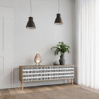 NIGHTY MELODIES 3-Door TV Stand in Oak Effect