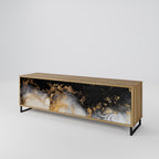 MARBLE OF TOMMORROW 3-Door TV Stand in Oak Effect