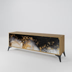 MARBLE OF TOMMORROW 3-Door TV Stand in Oak Effect