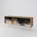 MARBLE OF TOMMORROW 3-Door TV Stand in Oak Effect