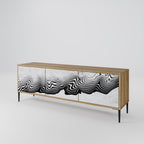 MONOCHROME MIRAGE 3-Door TV Stand in Oak Effect
