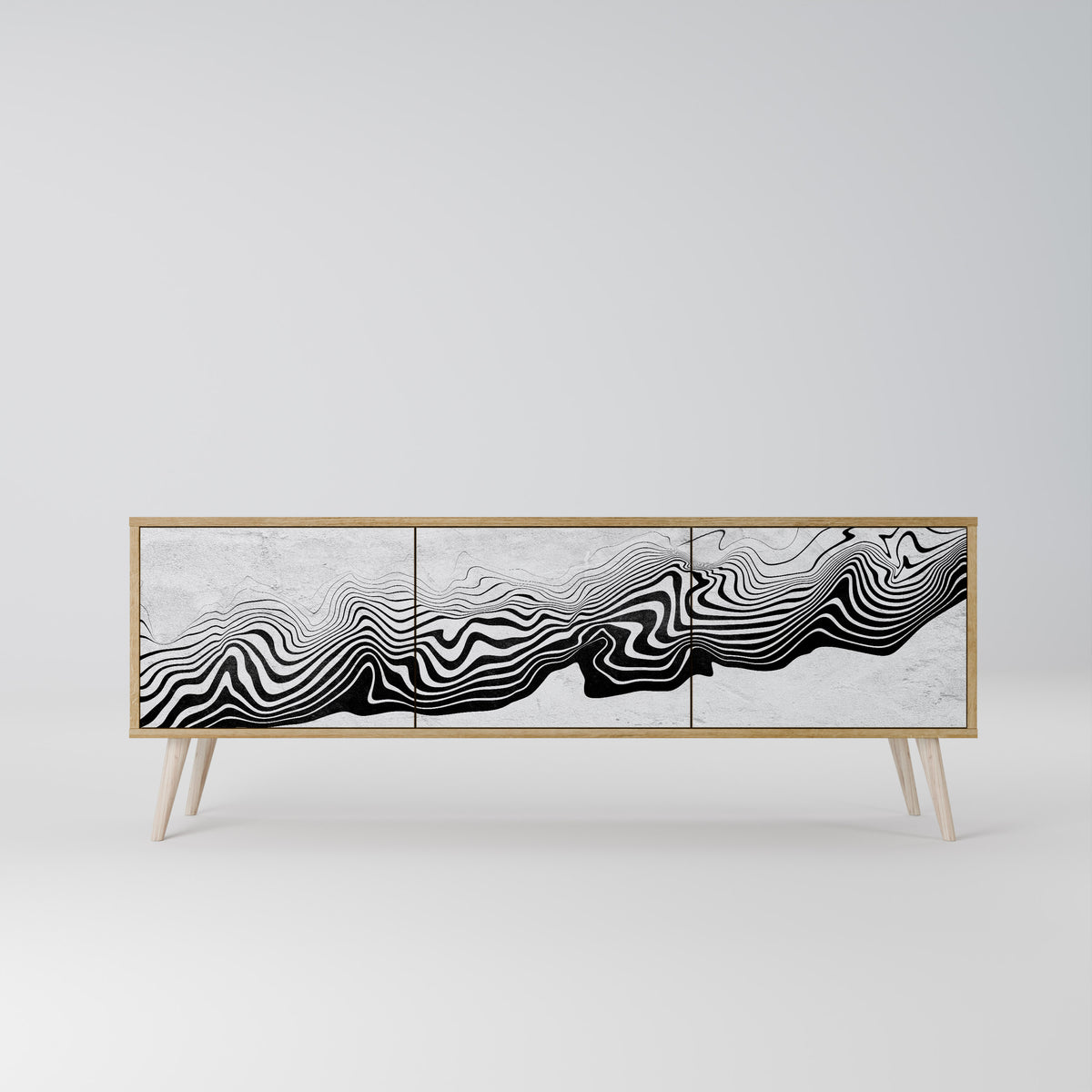 MONOCHROME MIRAGE Mueble de TV de 3 Puertas