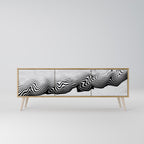 MONOCHROME MIRAGE 3-Door TV Stand in Oak Effect