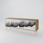 MONOCHROME MIRAGE 3-Door TV Stand in Oak Effect