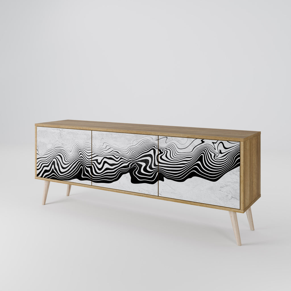 MONOCHROME MIRAGE Mueble de TV de 3 Puertas