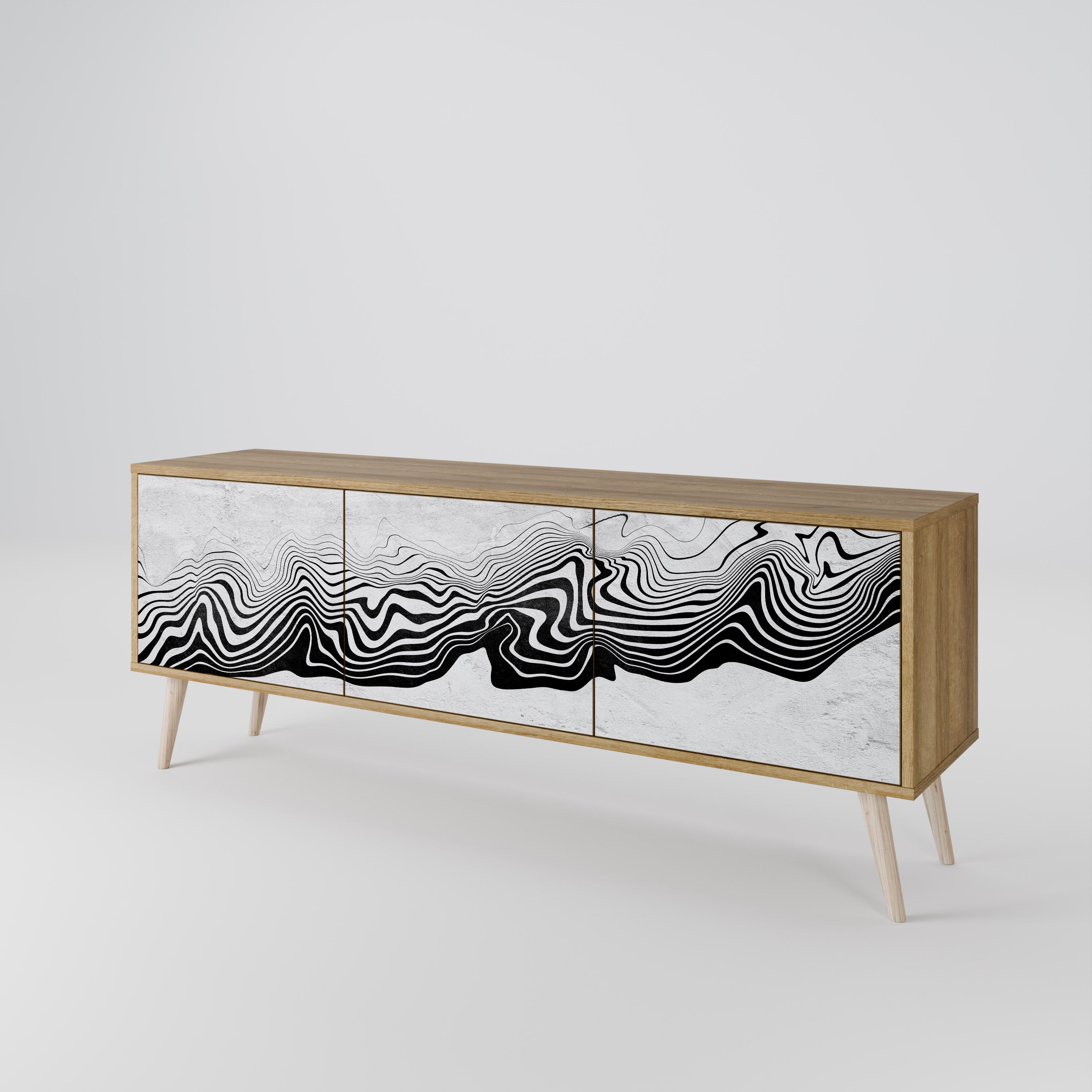 MONOCHROME MIRAGE Mueble de TV de 3 Puertas
