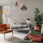 MONOCHROME MIRAGE 3-Door TV Stand in Oak Effect