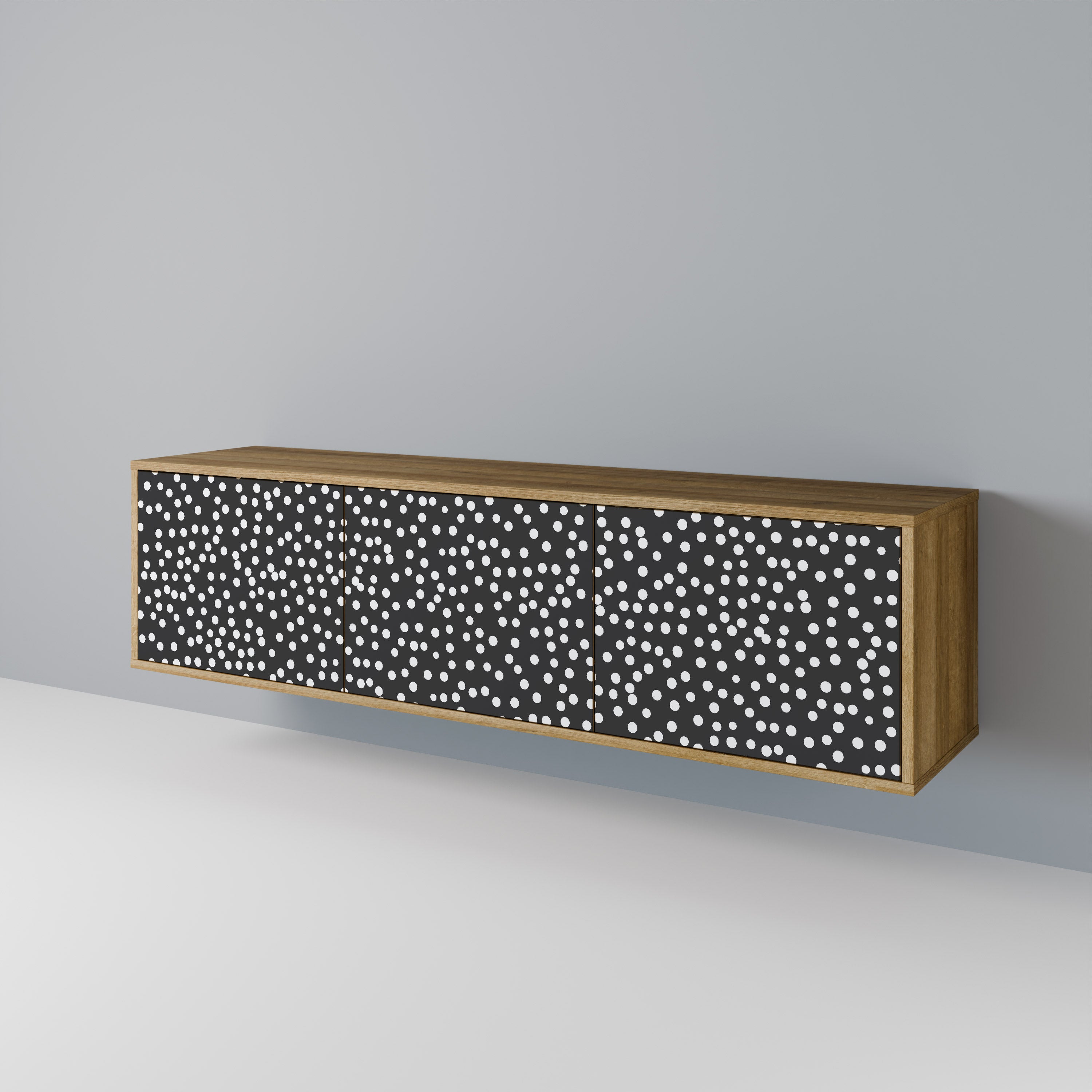 BLINDING LIGHTS 3-Door TV Stand in Oak Effect