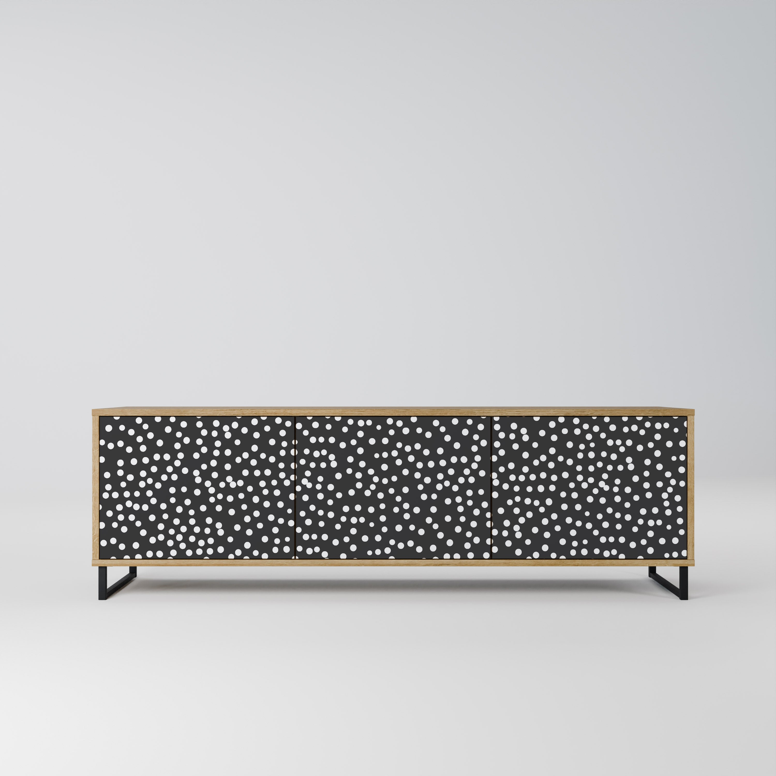 BLINDING LIGHTS 3-Door TV Stand in Oak Effect