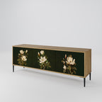 FLORAL NOIR 3-Door TV Stand in Oak Effect