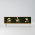 FLORAL NOIR 3-Door TV Stand in Oak Effect