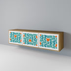 BE THE CHANGE 3-Door TV Stand in Oak Effect