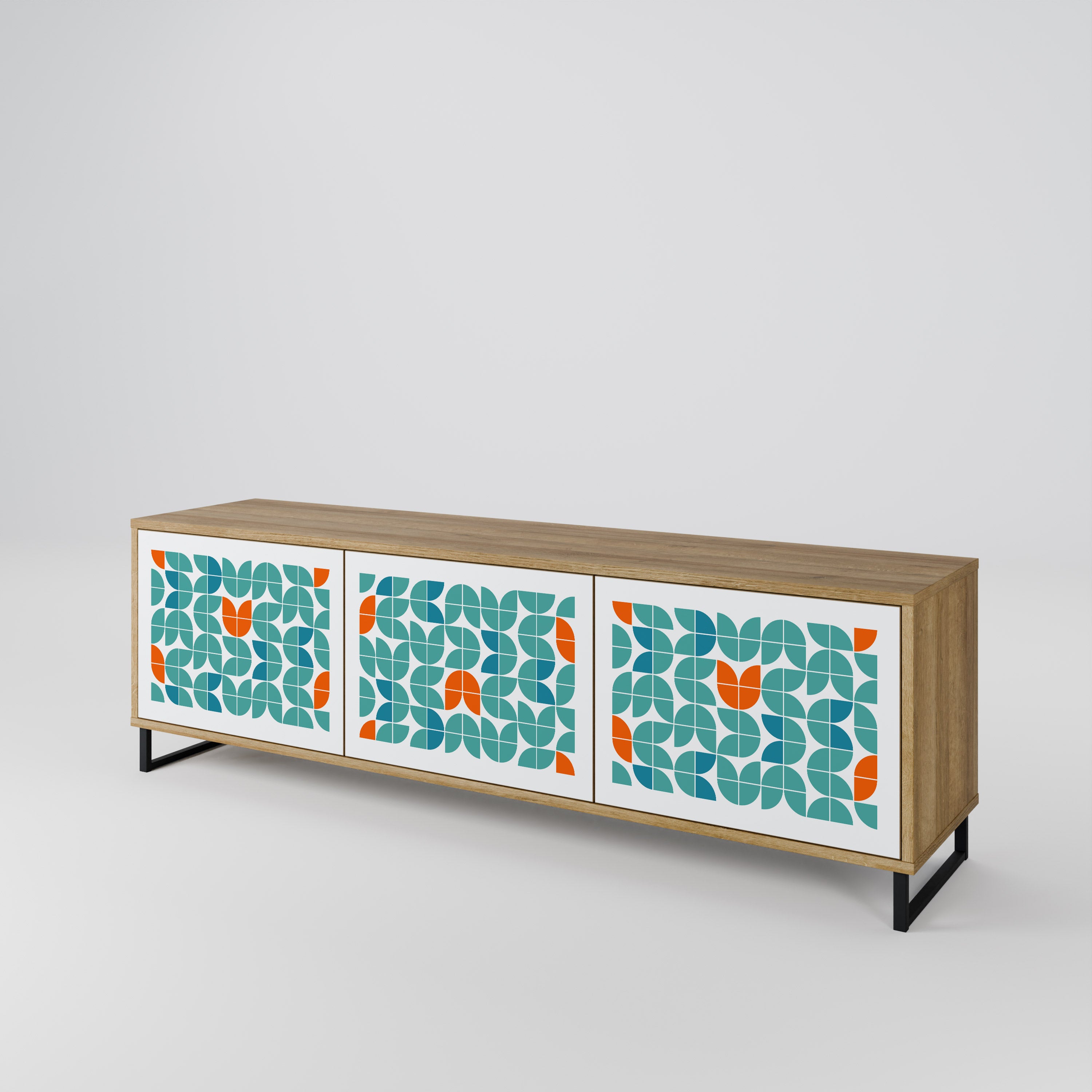 BE THE CHANGE Mueble de TV de 3 Puertas