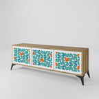 BE THE CHANGE 3-Door TV Stand in Oak Effect