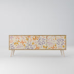 SPRING WHIMSY 3-Door TV Stand in Oak Effect