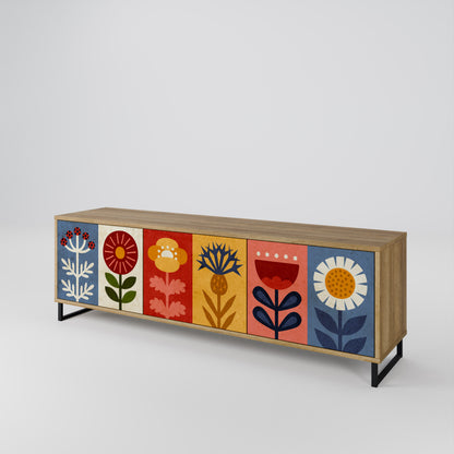 SCANDIC FLOWERET Mueble de TV de 3 Puertas