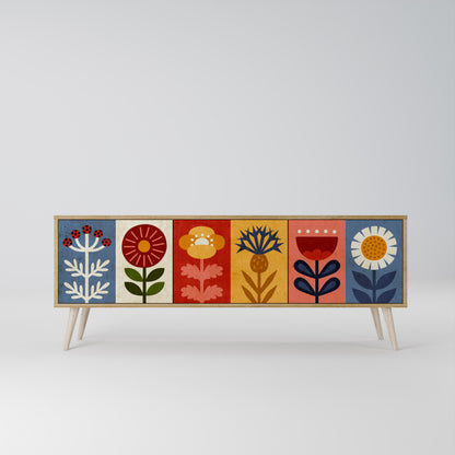 SCANDIC FLOWERET Mueble de TV de 3 Puertas