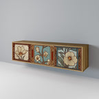 TIMELESS FLORA 3-Door TV Stand in Oak Effect