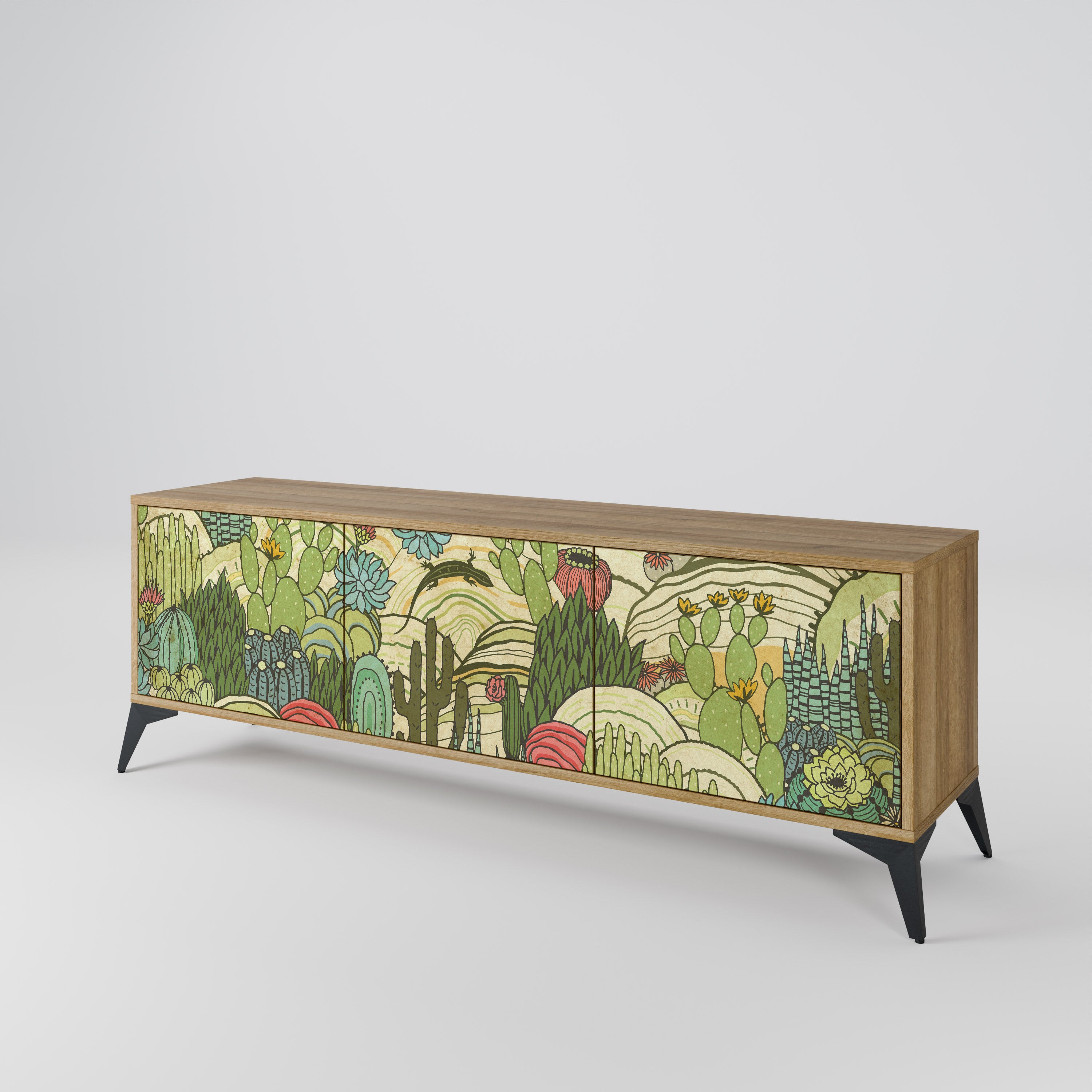 SUCCULENTS KALEIDOSCOPE Mueble de TV de 3 Puertas