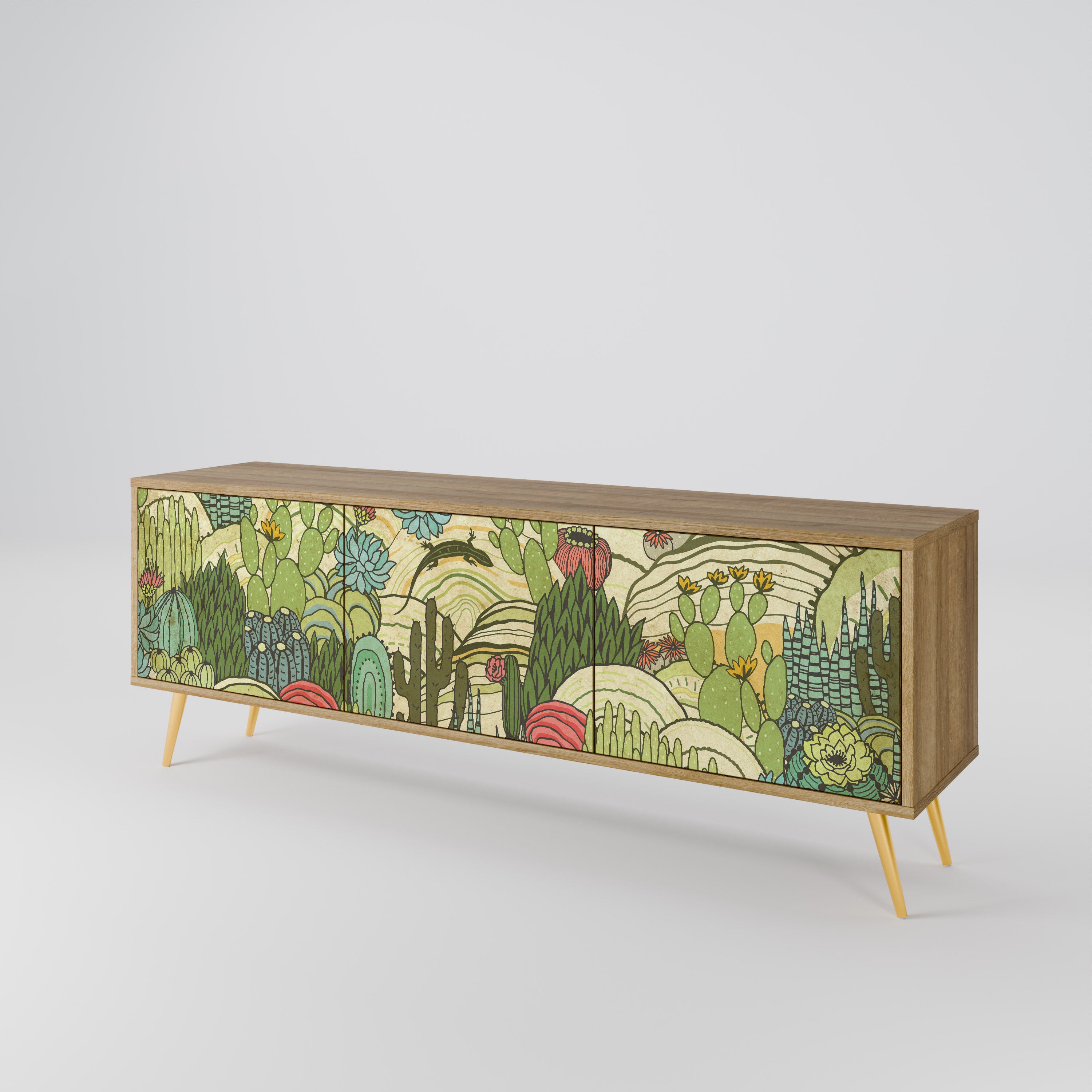 SUCCULENTS KALEIDOSCOPE Mueble de TV de 3 Puertas