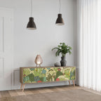 SUCCULENTS KALEIDOSCOPE 3-Door TV Stand in Oak Effect