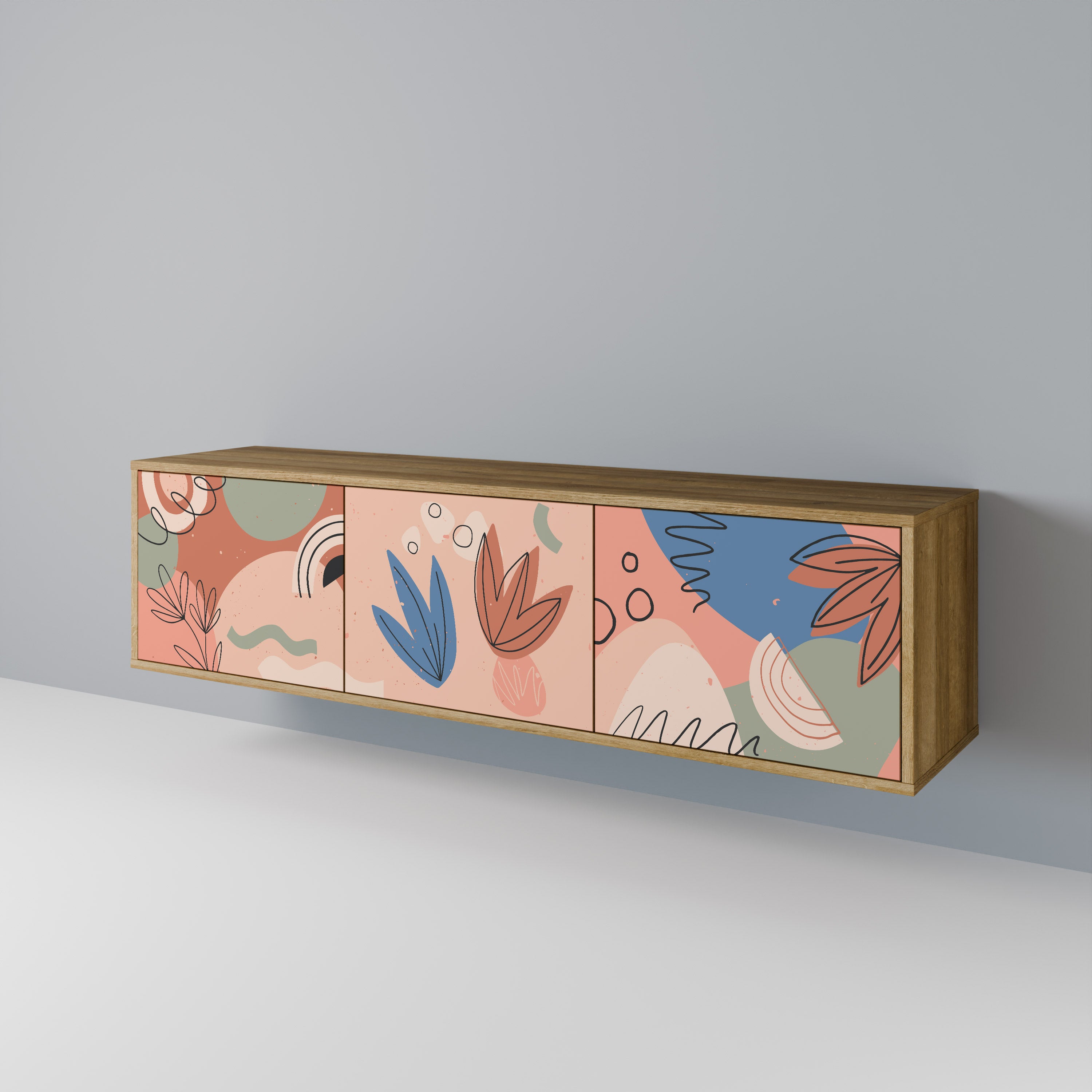 PASTEL DESTINY Mueble de TV de 3 Puertas