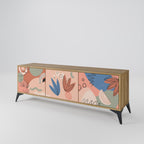 PASTEL DESTINY 3-Door TV Stand in Oak Effect