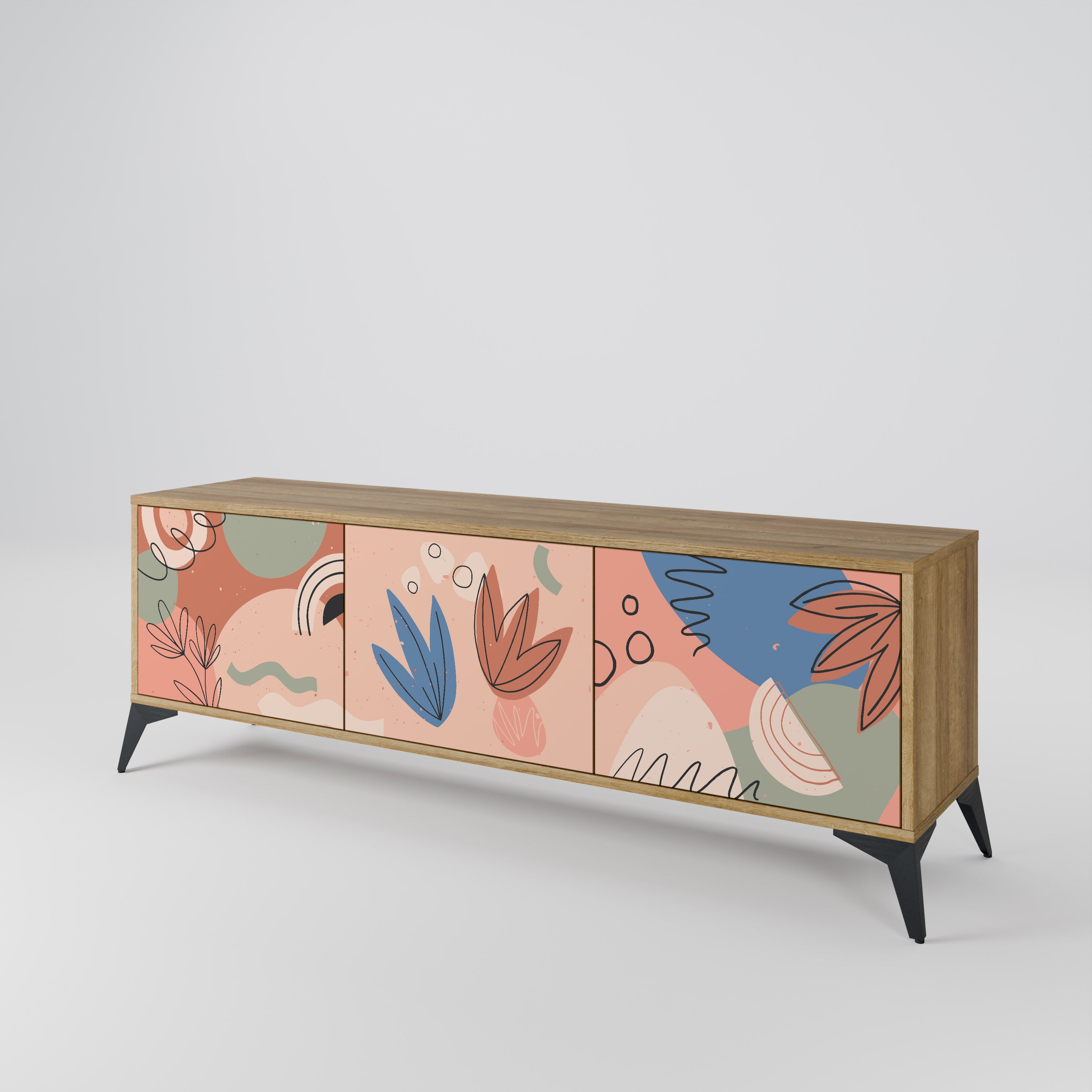 PASTEL DESTINY Mueble de TV de 3 Puertas